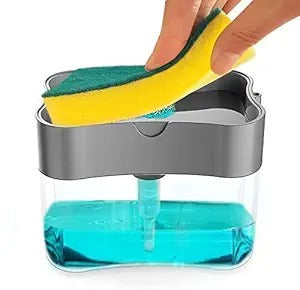 2-in-1 Soap Dispenser with Sponge Holder for Kitchen